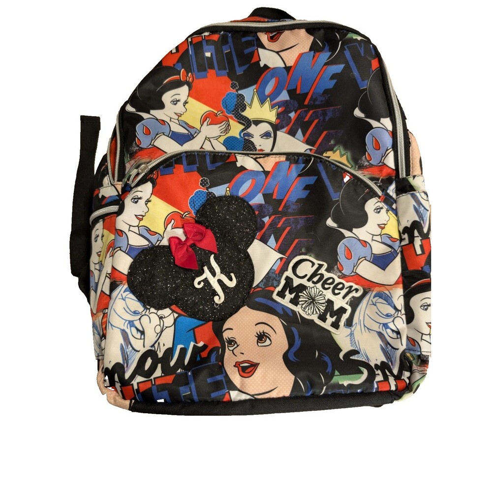 Disney Snow White Backpack Large Pink Adjustable 16” Bag Needs A Zipper Pull